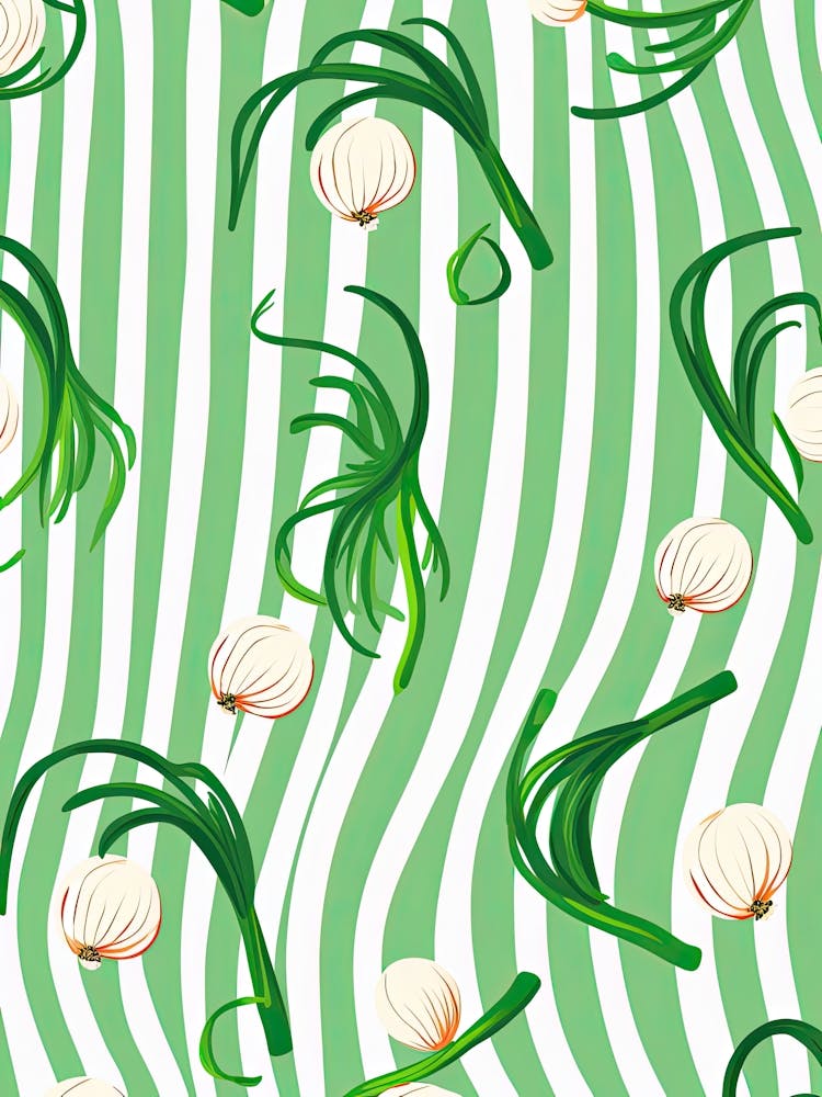 Garlic Scapes Summer Illustration 5