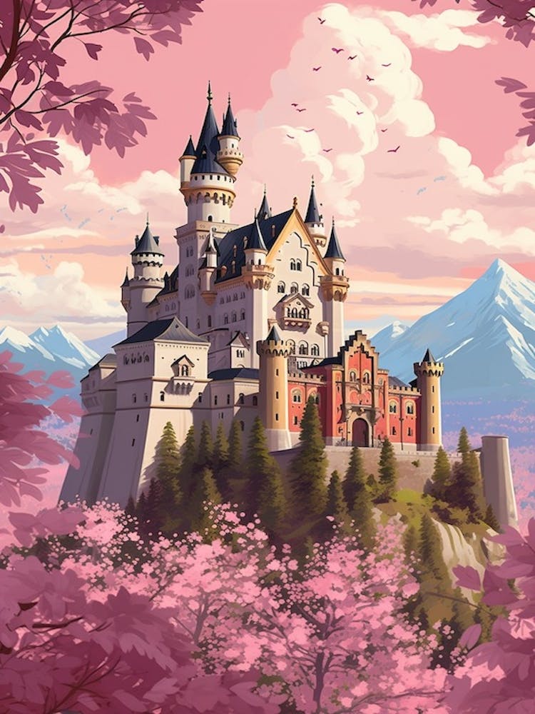 The Neuschwanstein Castle Bavaria