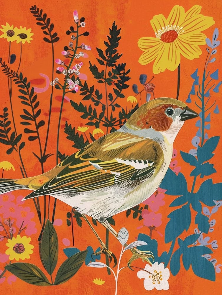 Oiseaux de Printemps Moineau Domestique 1