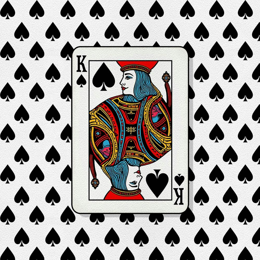 Herz-König Spielkarte