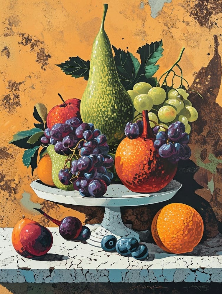 Fruit On A Marble Stand