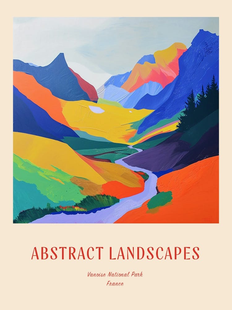 Colourful Abstract Vanoise National Park France 1 Poster