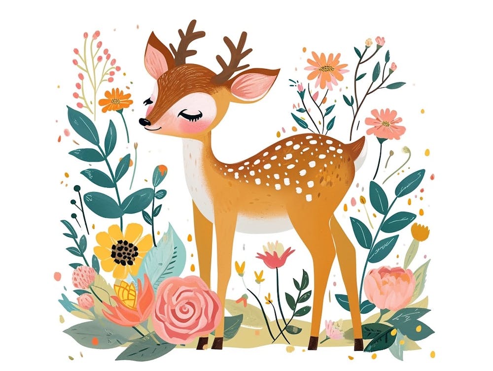 Little Floral Deer 4