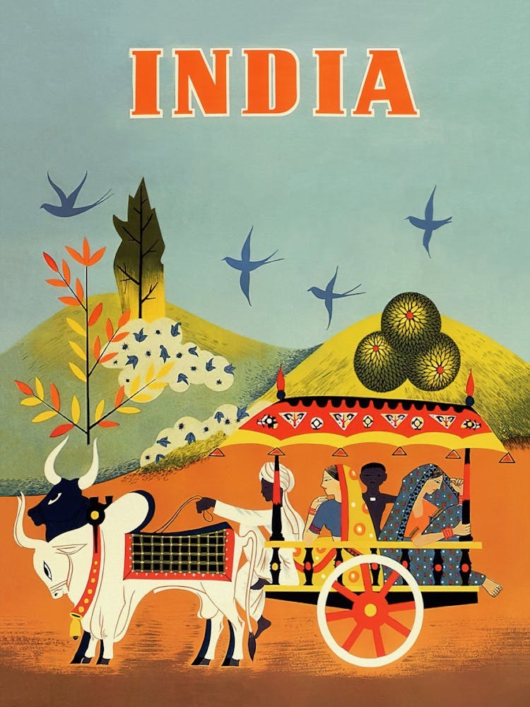 India Retro Vintage Travel Poster