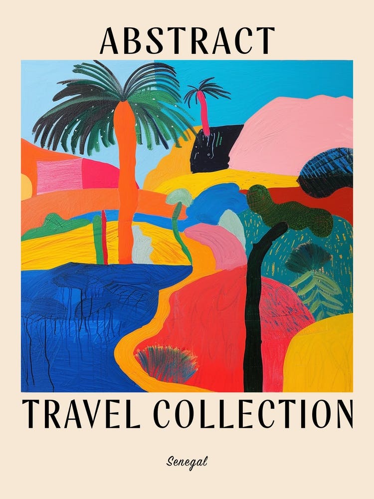 Abstract Travel Collection Poster Senegal 2