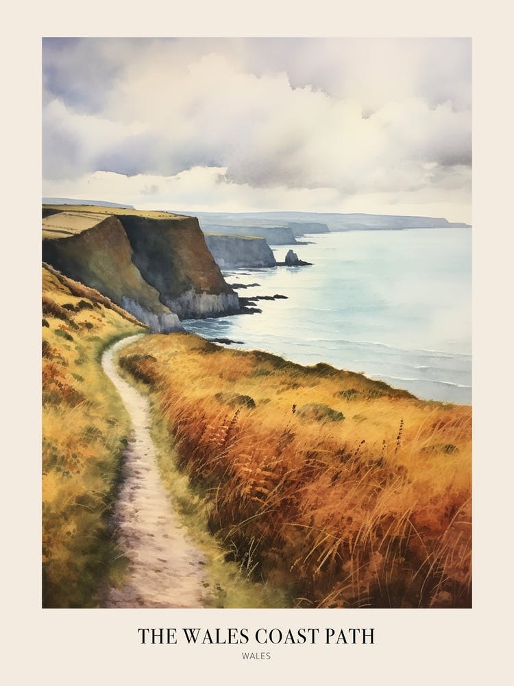 The Wales Coast Path Uk Trail Poster