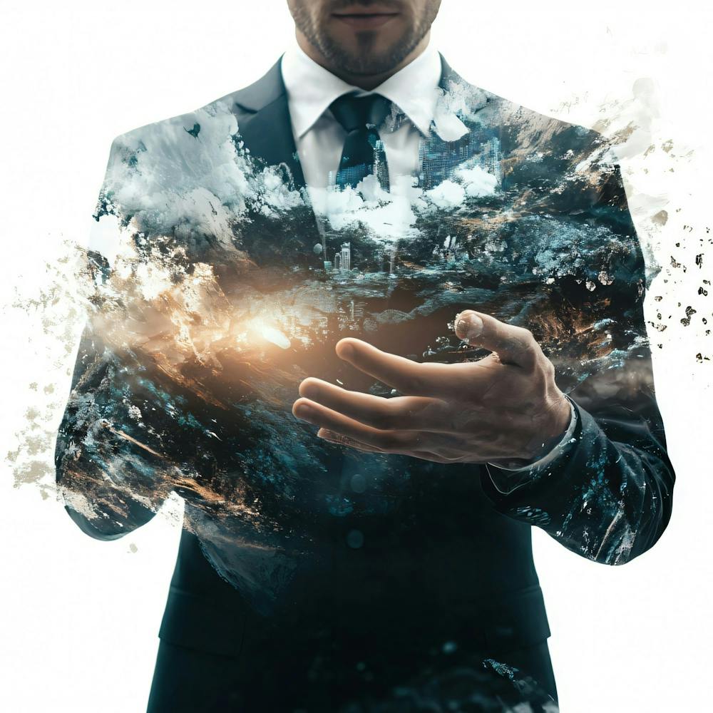 Businessman Holding A Tablet