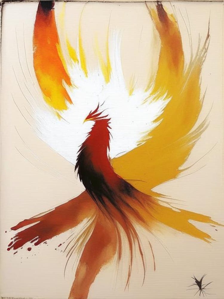 Phoenix Symbol 1, Abstract Painting