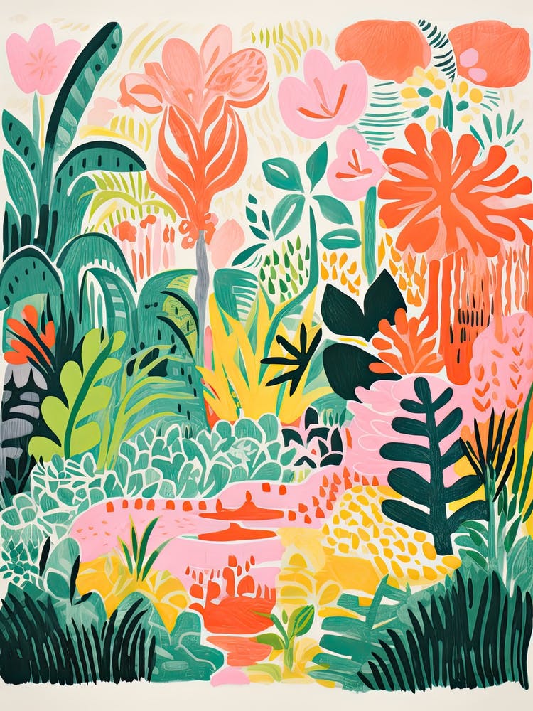 Nong Nooch Tropical Botanical Gardens Abstract Riso Style 1