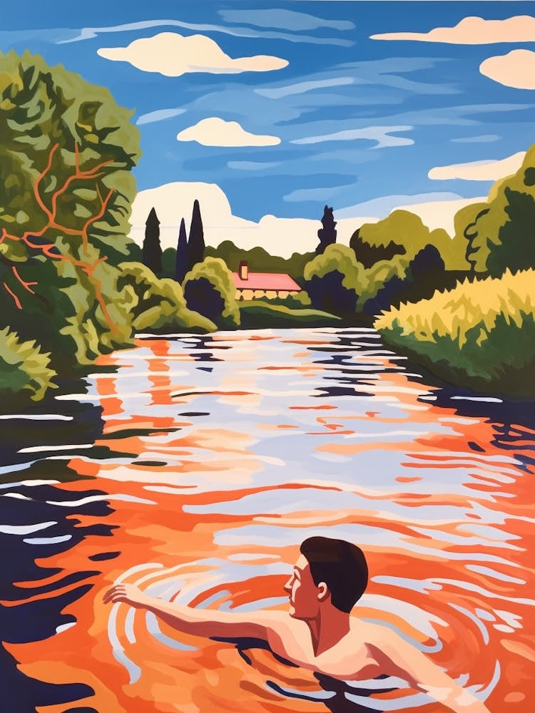 Wild Swimming At River Great Ouse Bedfordshire 3