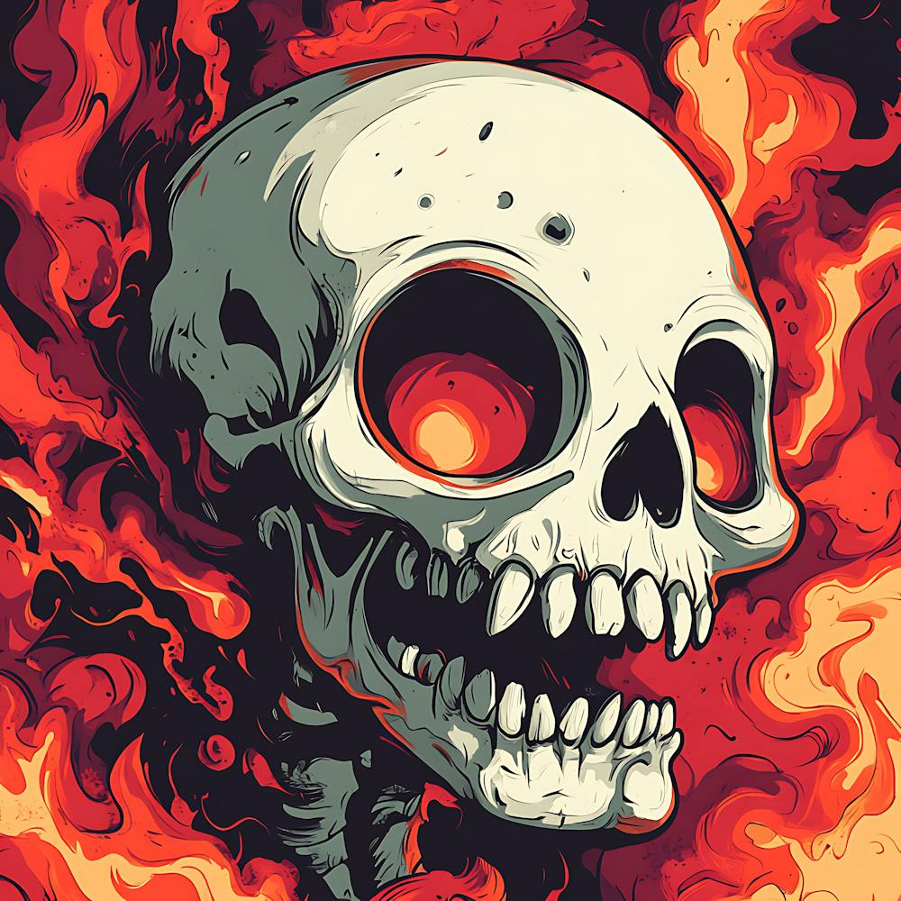 Gruselige Halloween Skelett Emojis Kunstwerk 8