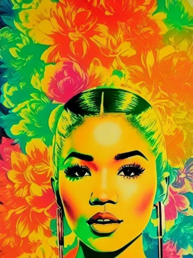 Jhené Aiko Colourful Pop Art