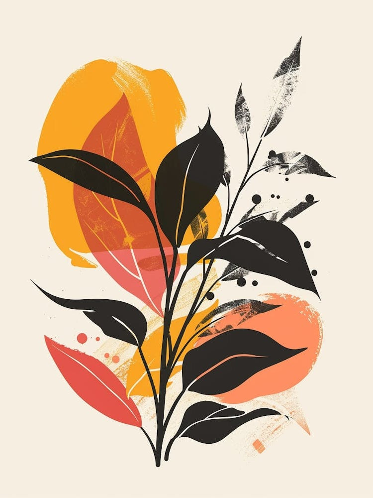 Prayer Plant Minimalist Illustration 2