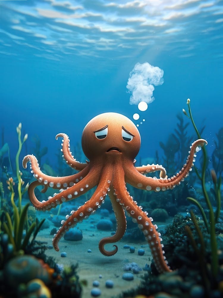 Octopus In The Sea