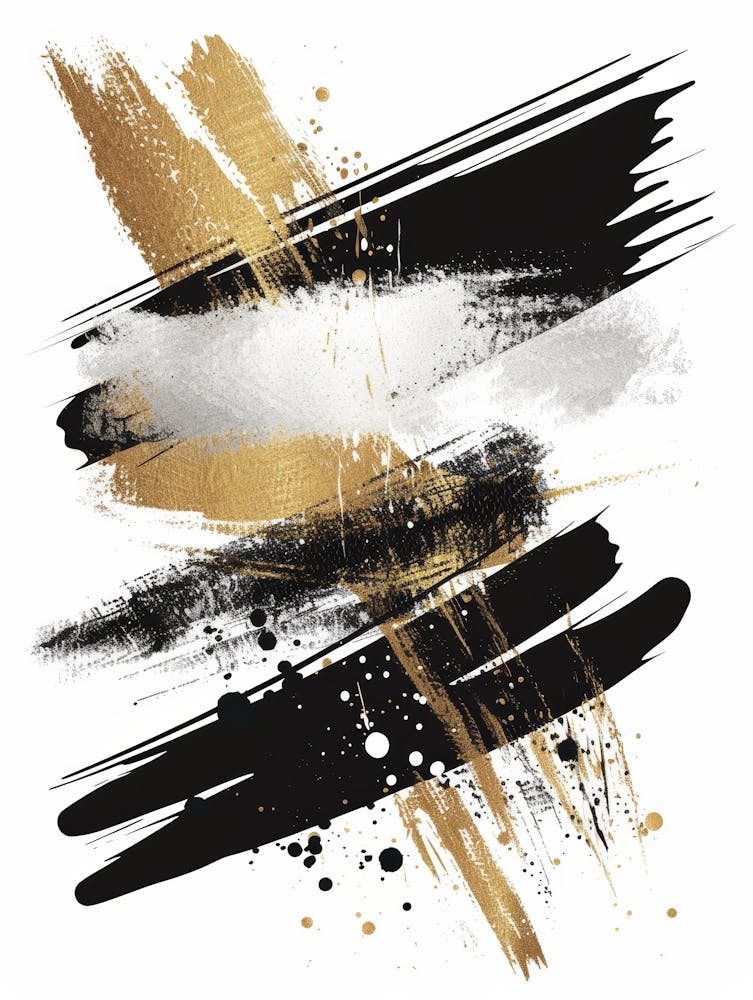 Abstract Brushstrokes Canvas Art 1