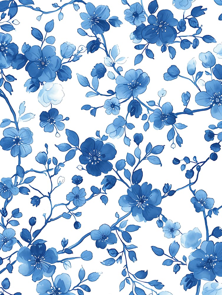 Blue Floral Pattern