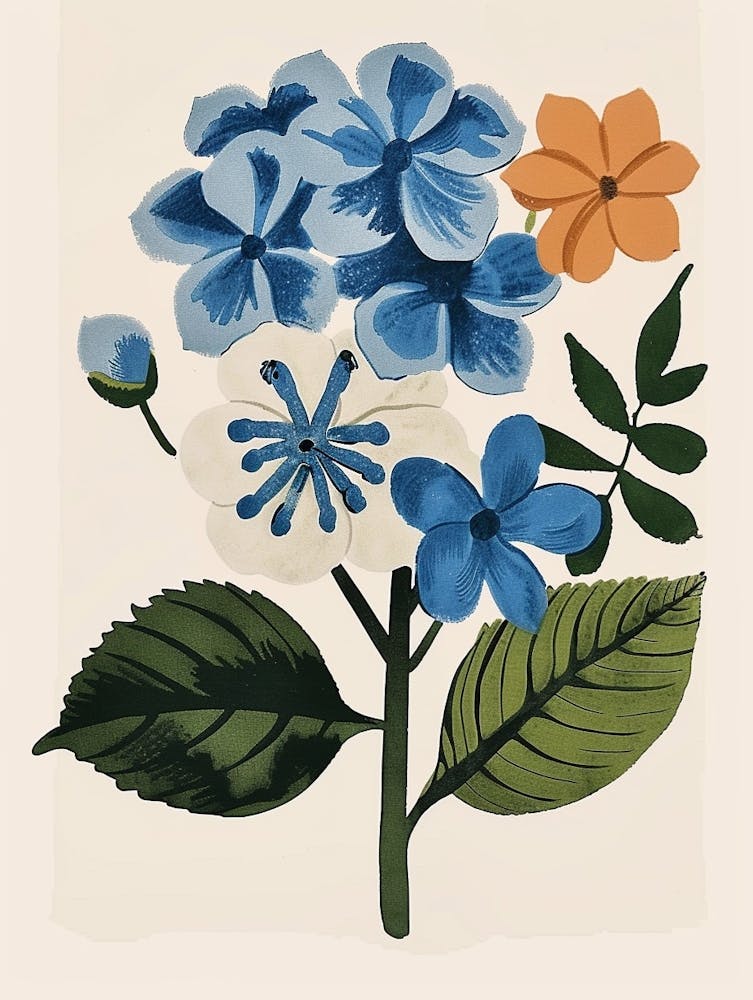 Painted Florals Hydrangea 6