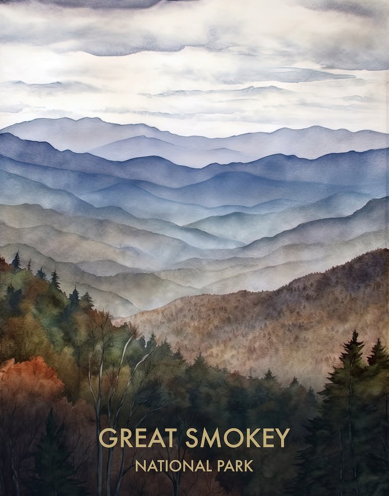 Great Smokey Park Watercolour 3