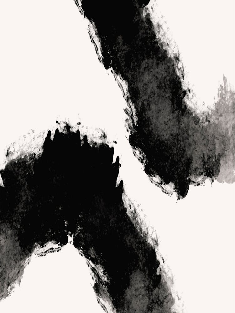Black And White Brushstrokes