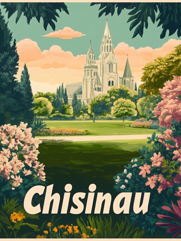 Aihrgdesign A Classic 1960s Travel Poster For Chisinau 4