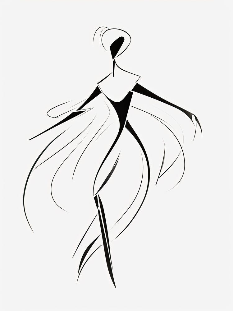 Line Art Woman Body 13