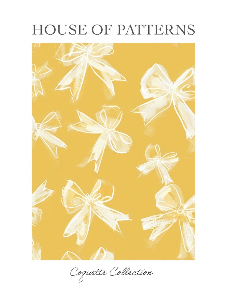 Sunshine Coquette Bows 4 Pattern Poster