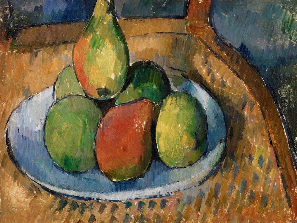 Plate Of Fruit On A Chair, Paul Cézanne