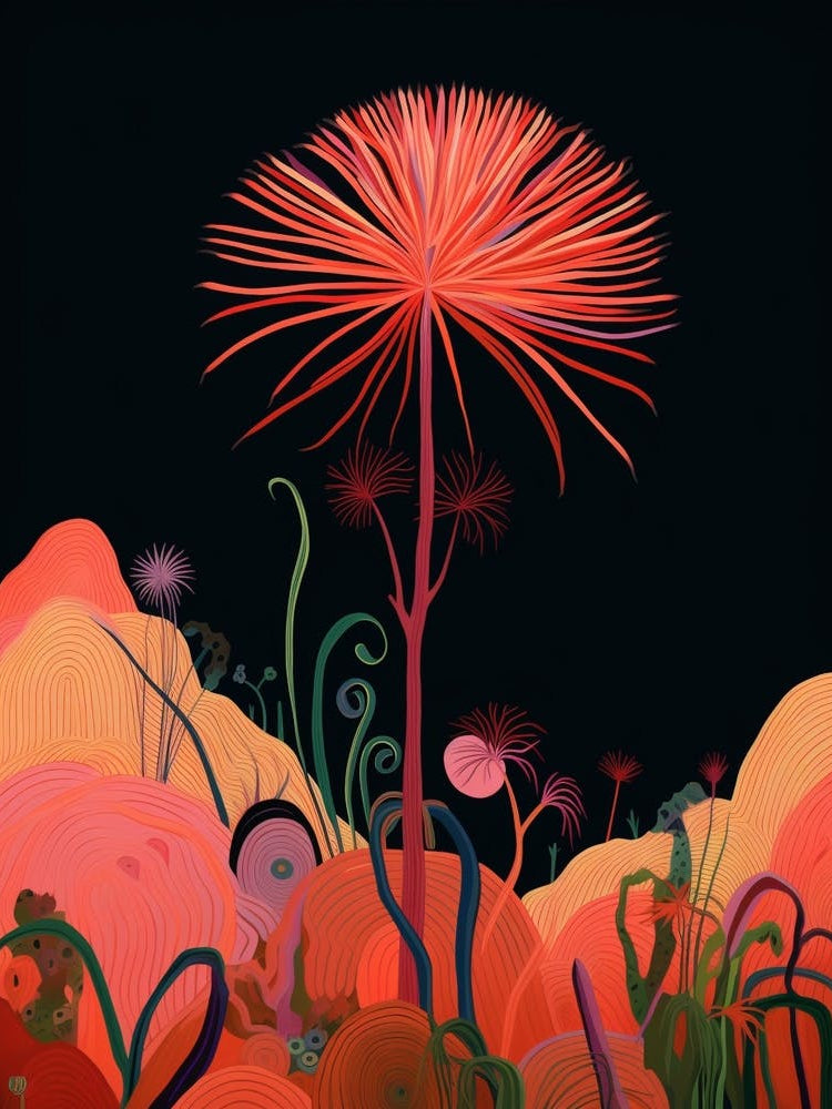 Boho Plant Painting Ponytail Palm 3