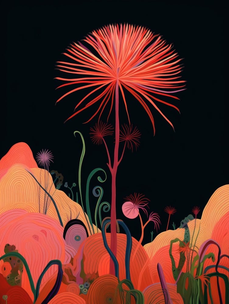 Boho Plant Painting Ponytail Palm 3