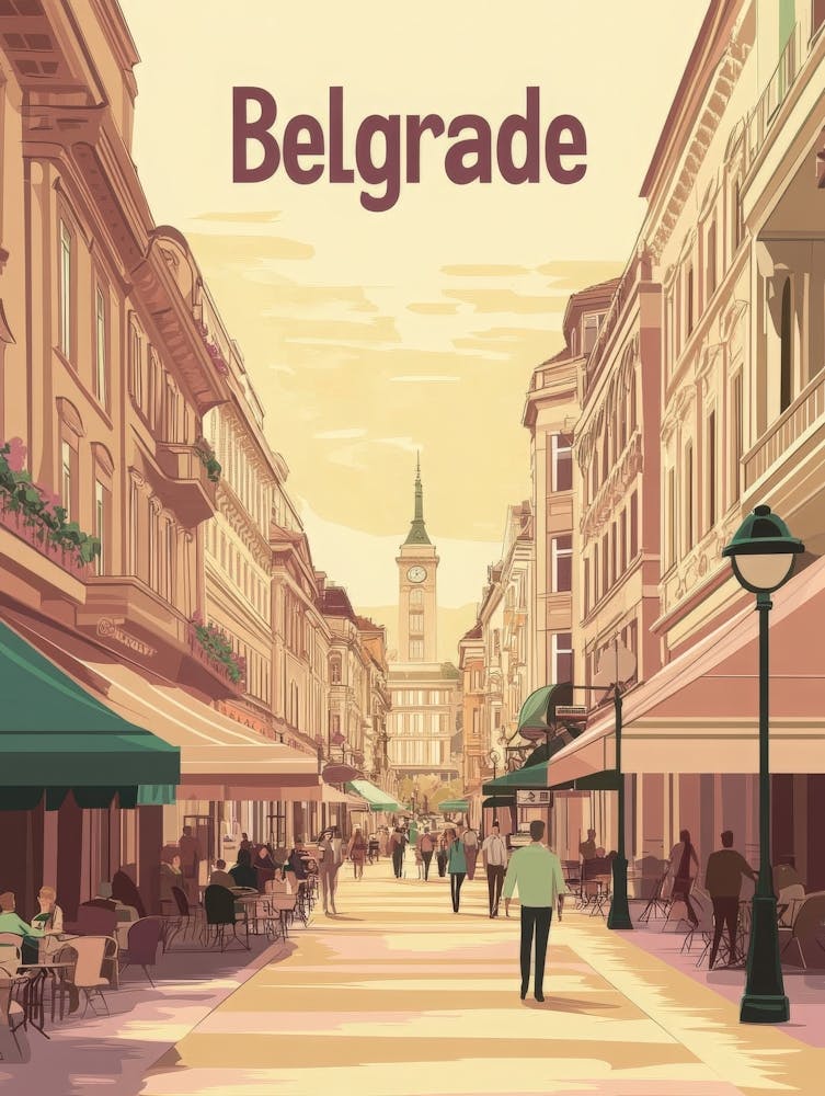Aihrgdesign Ein Klassisches Reiseposter aus den 1960ern für Belgrad 2