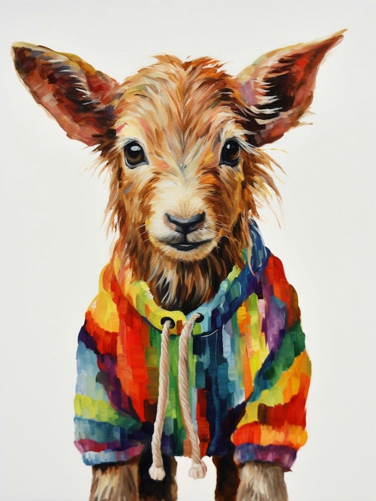 Baby Animal Wearing Sweater Goat 4