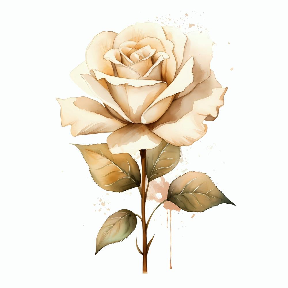 Watercolor Rose 1
