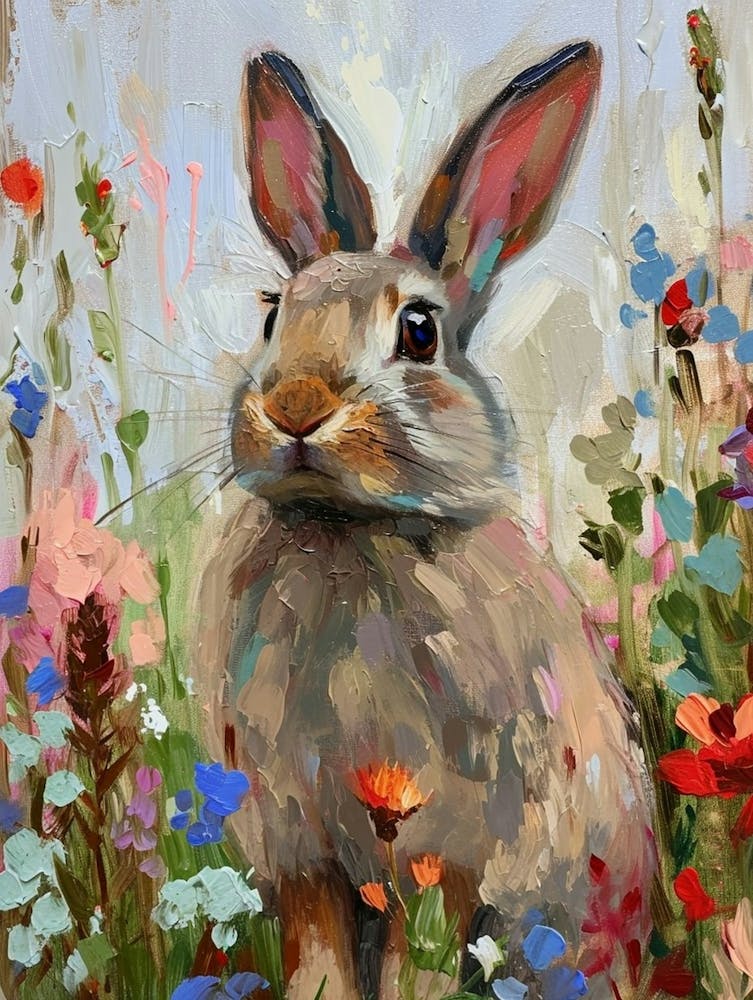 Satin Rabbit Painting 1
