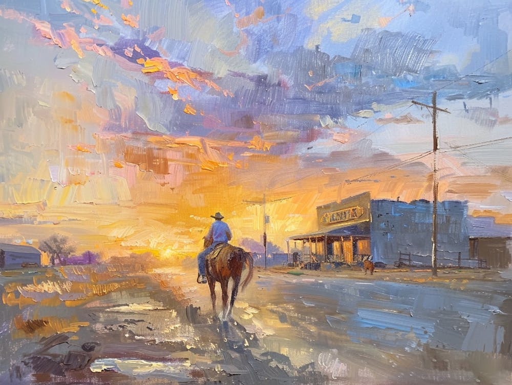 Western Sunset Landscapes Dodge City Kansas 2