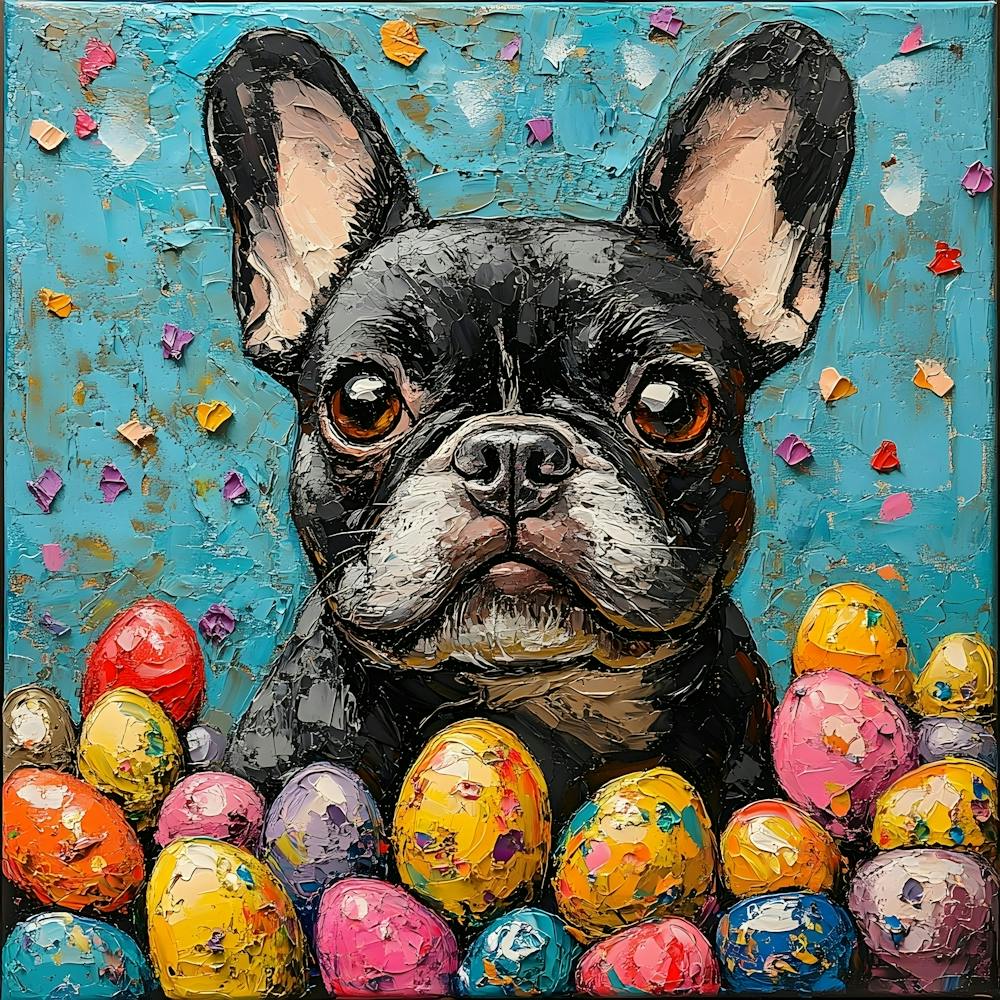 French Bulldog At Easter 4