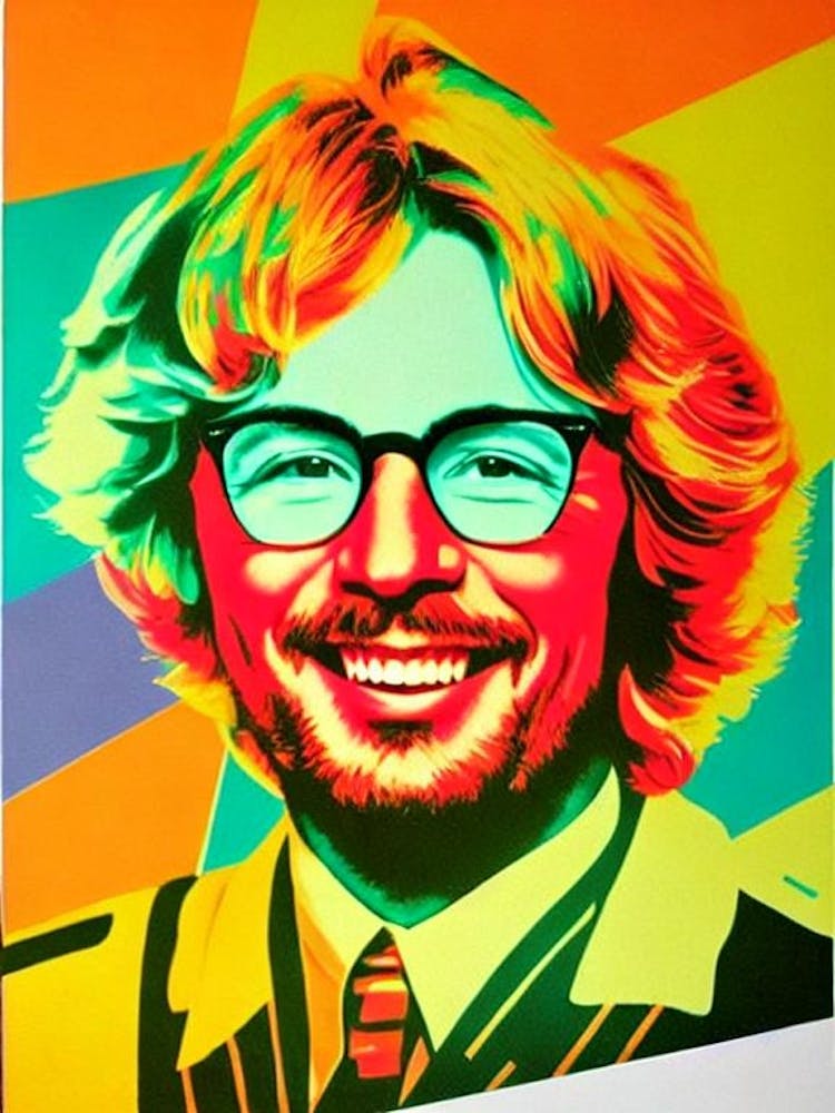 John Denver Colourful Pop Art