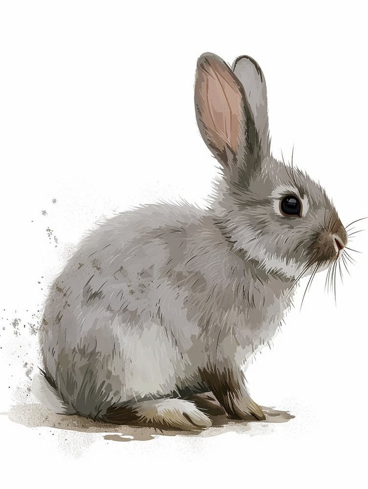 Himalayan Rabbit Nursery Illustration 3
