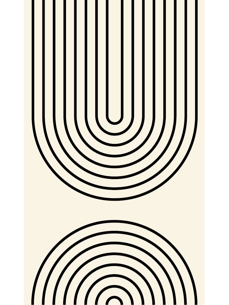 Abstract Boho Rainbow Beige Neutral