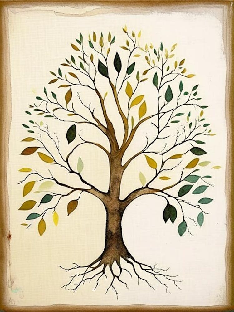 Family Tree 1, Symbol Abstract Painting