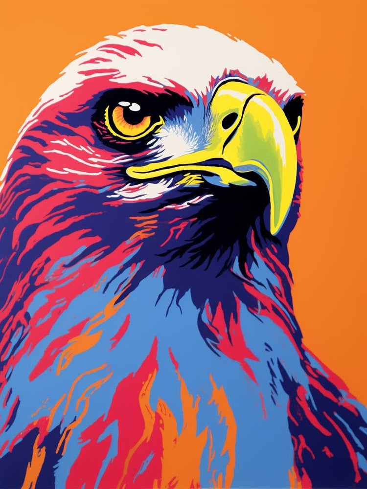 Andy Warhol Style Bird Harrier 2