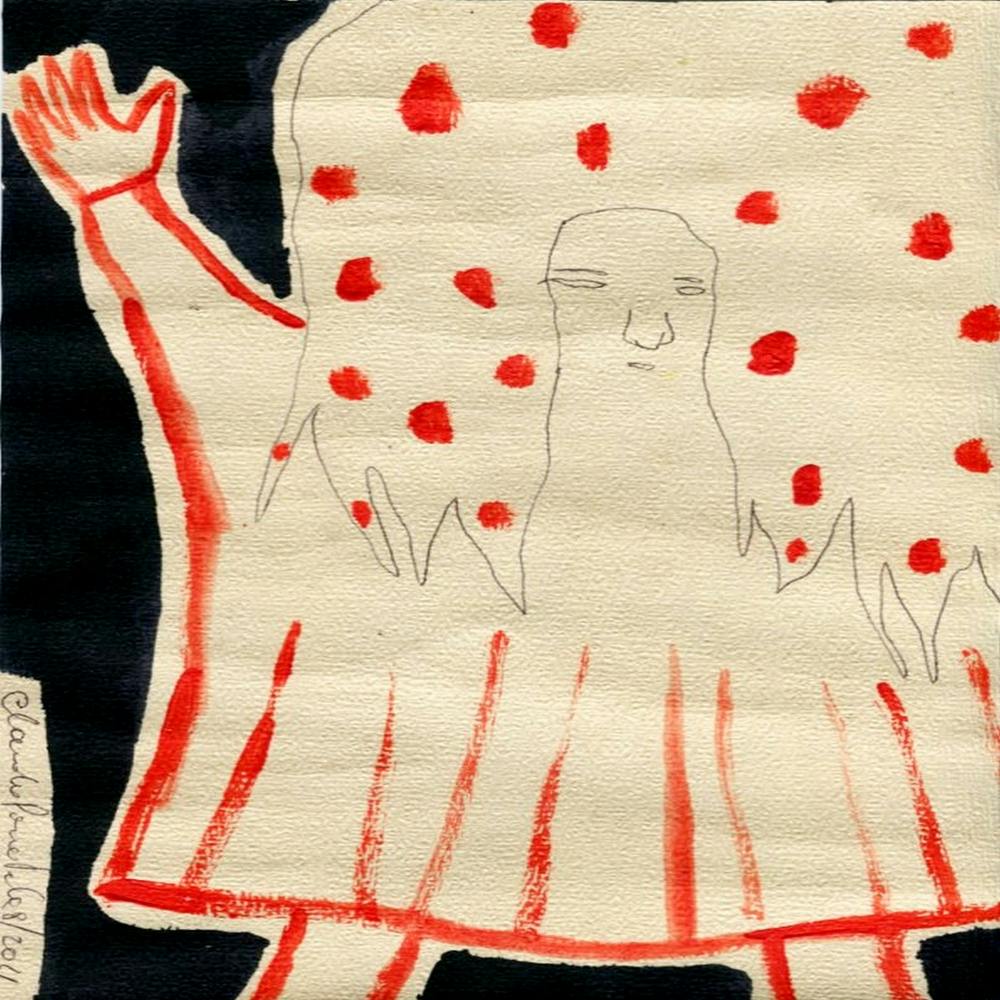 Painting2622 Ink,Acrylics,Pen On Cardboard Size 21cm X 29,5cm Year 2023