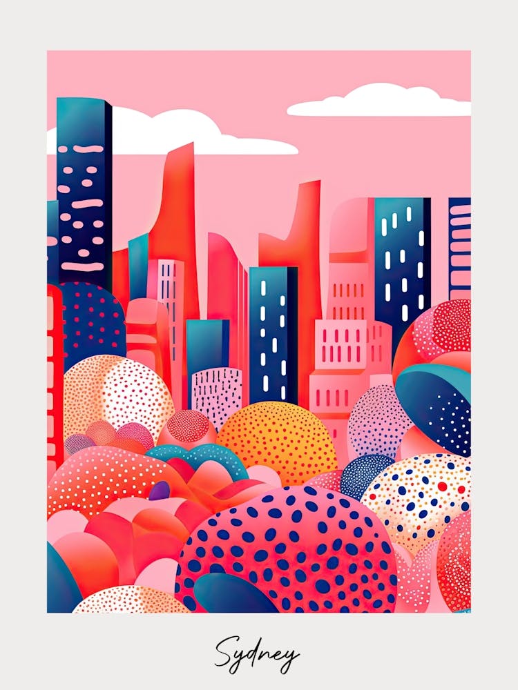 Poster Of Sydney, Illustration In The Style Of Pop Art 3