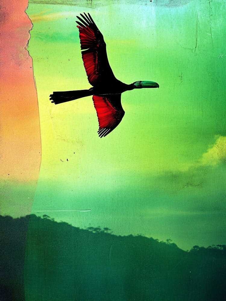 Toucan In Flight