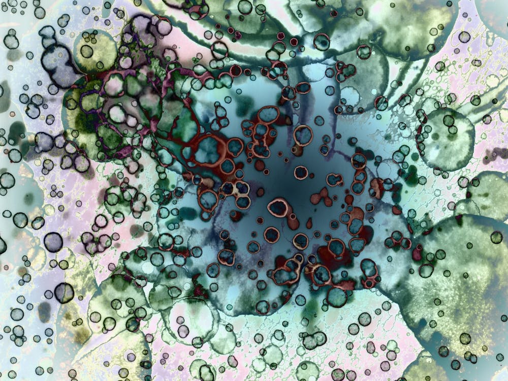 Abstract Purple Smoke Japanese Art 4