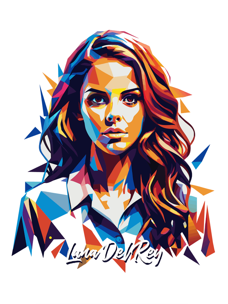 Lana Del Rey 01 Portrait Music Icon Style WPAP Pop Art