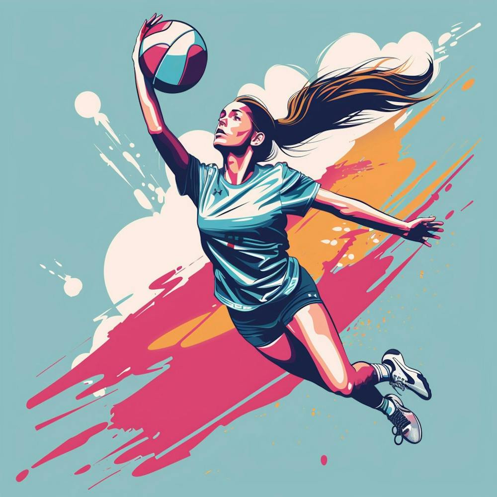 Volleyball Player Jumping