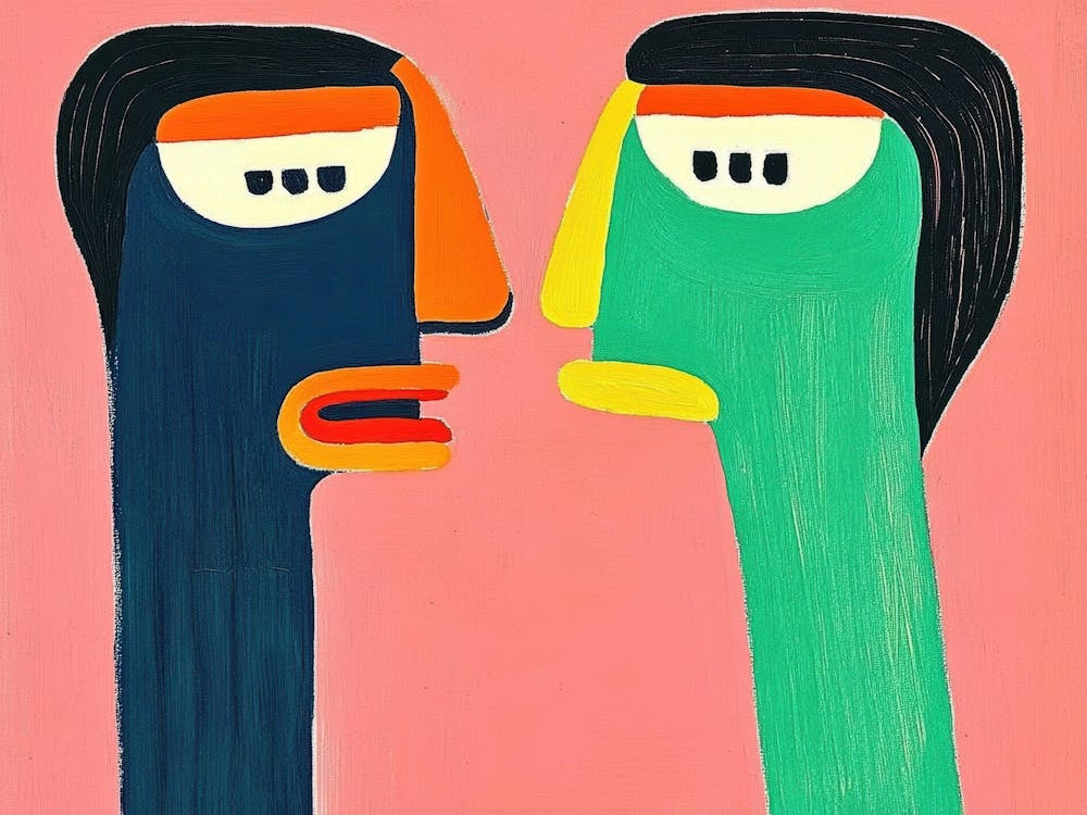 Two People Talking