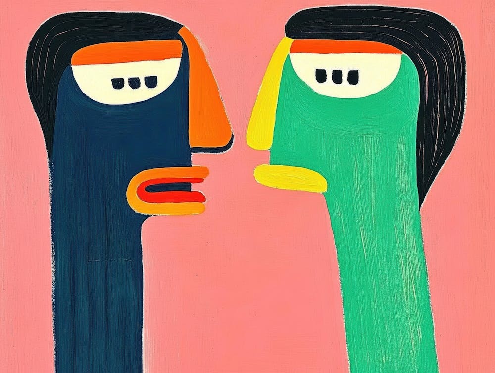 Two People Talking