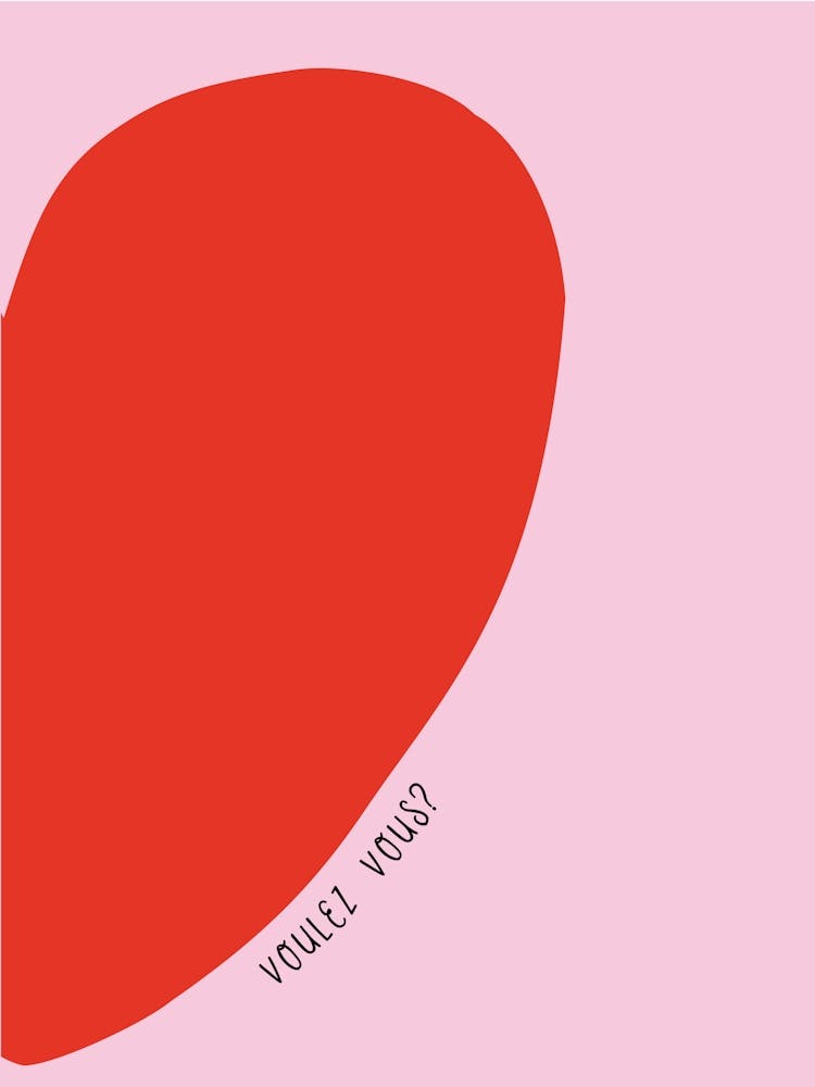 Voulez vous - heart red/pink