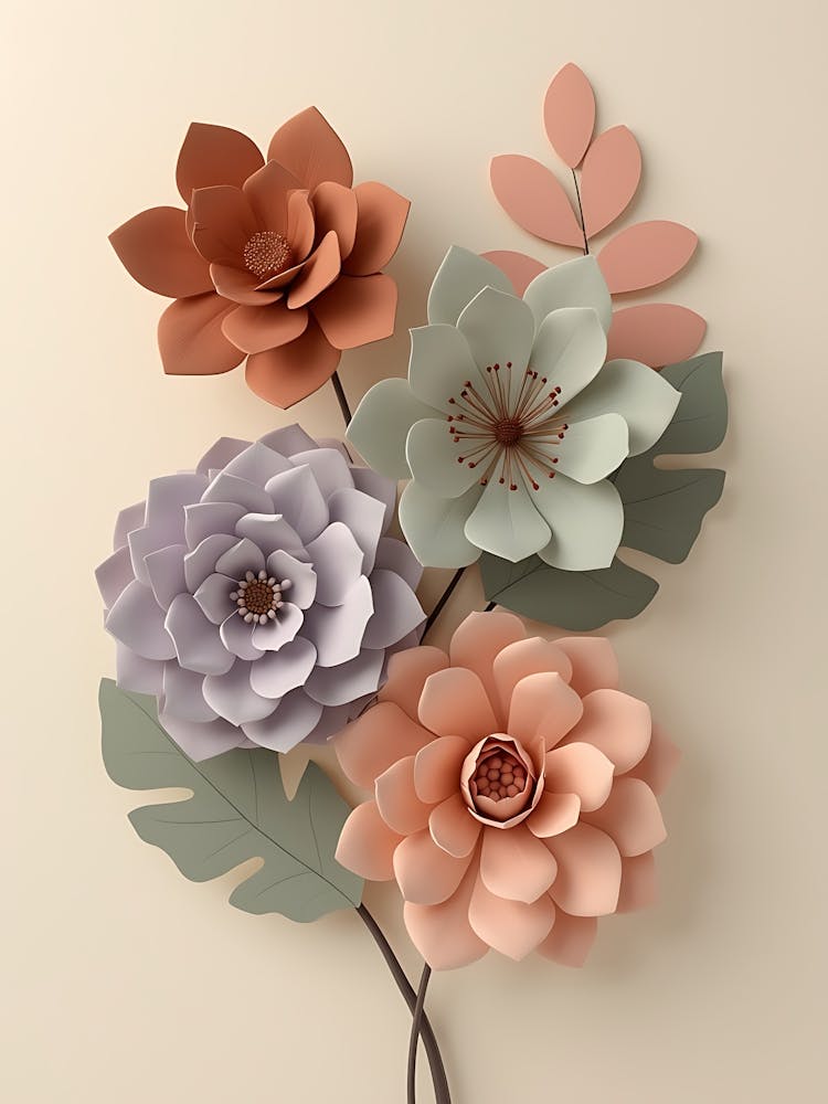 Earthy Floral Elegance with Soft Tones